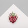 Brooch "Bun" of grapes is small, colored in silver