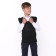 School vest for a boy, black color, height 128-134 cm