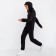 Female set (sweatshirt/pants), black color, size 44