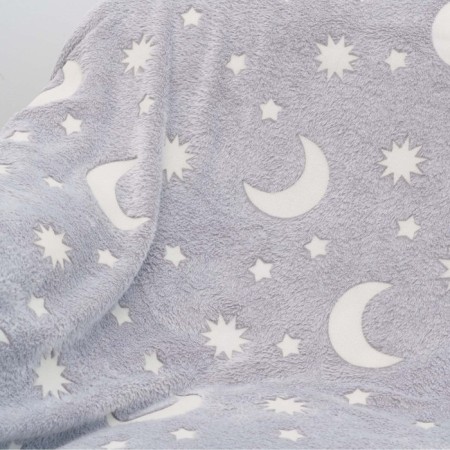 Gluming blanket Casa Conforte Stella Cosmos 150x200cm, Gray, flannel 190 gr/m, PE100%-2
