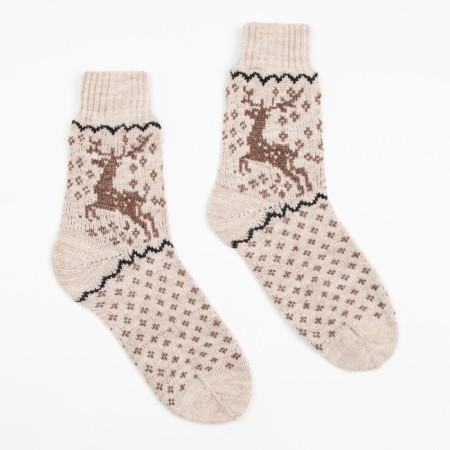 Women's socks, beige color, size 23-25