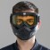 Mask glasses for motor vehicles, collapsible, yellow glass, black color