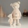 Polystone souvenir "Bear with a baby in pink sweaters" 9x7x16 cm