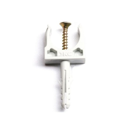 DKC holder for pipes, clip, d = 25mm+dowel with a screw