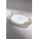 Set 2 objects: chocker, earrings "celebration" trio, white-golden color, 30 cm