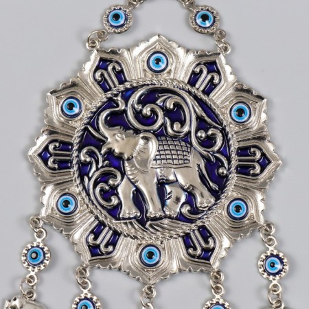 Suspension from the evil eye "Elephant in the Flower" + 5 suspensions 11x26.2 cm-1