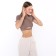 T -shirt female shortened, brown color, size 46 (l)