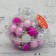 Set of balls plastic D-2.5 cm, 40 pcs "Baby in the ball" White pink