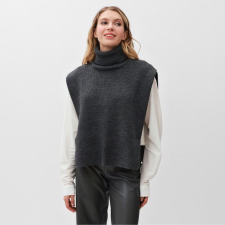 Jumper (Poncho) Women's Minaku: Casual Collection color light gray, rr 48