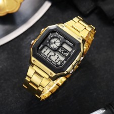Men's washing watches, d-4.1 cm, gold