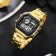 Men's washing watches, d-4.1 cm, gold