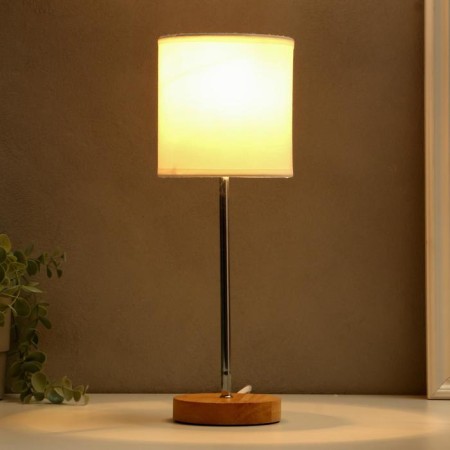 HELP lamp 16011/1 E14 40W wood-chrom 12.5x12.5x42 cm Risalux