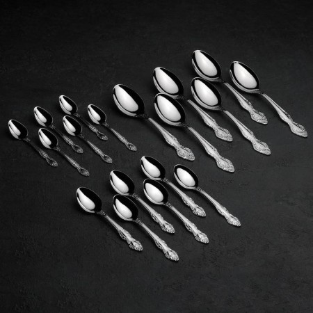 Set of cutlery "Troika", 30 items, decorative box-4