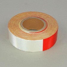 Reflective tape, self-adhesive, red-white, 5 cm x 45 m