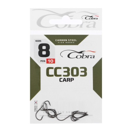 Cobra Carp hooks, series CC303, No. 08, 10 pcs.