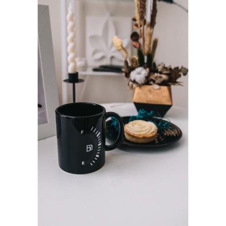 Homeleon mug ceramic fuel level "Fuel level", 350 ml, black color-8