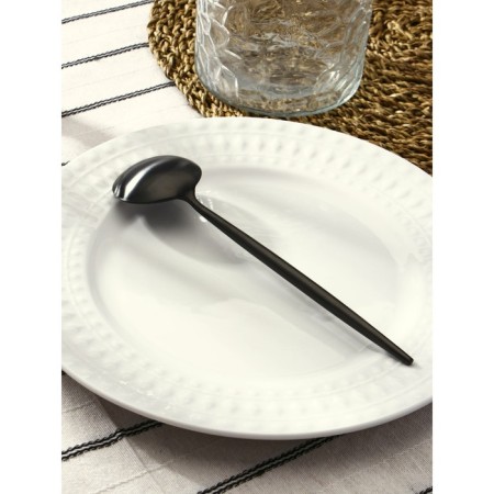 Spoon of stainless steel table Magistro "folk", length 21 cm, black color-2