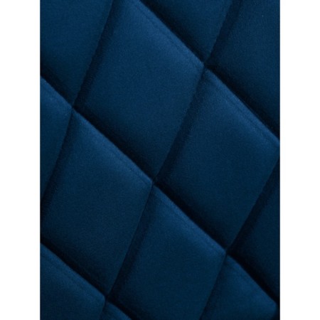 Stool on a metal frame Baoine metal/velor, black/blue 50x60x80 cm-5