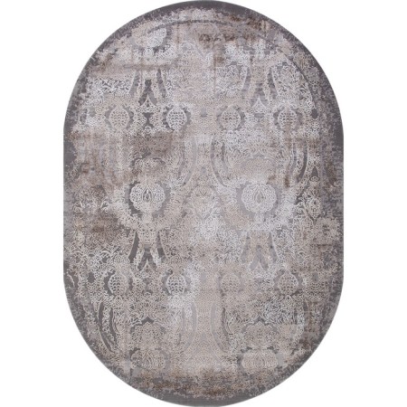 Oval Carbon Karmen Hali Armina, size 200x290 cm, color Grey/Brown