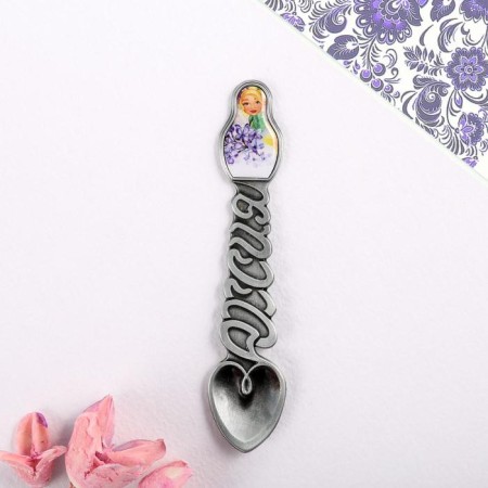 Spoon of nesting doll souvenir "lilac".-2