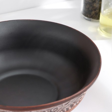 Deep plate 0.55 l, 5x16x16 cm, Angob-2