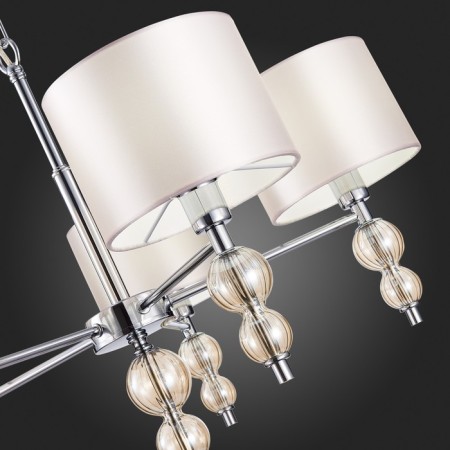 Suspended EVOLUCE lamp. Sle105703-05. Ramer. 5x40 watts, E14, 58x58x43 cm, chromium color-10