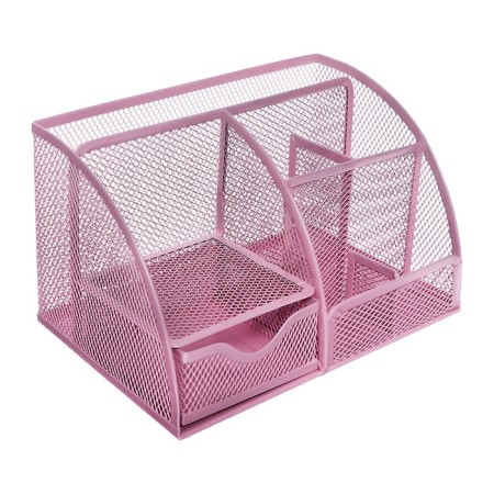 Chancellery trifle stand 7 departments, mesh metal, pink