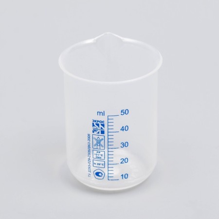 Low glass with a scale, 50 ml-1