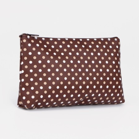 Lightning cosmetic bag, brown color