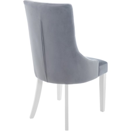 Wooden stool Elegance array of gvei/velor, white/gray 52x58x96 cm-9