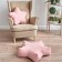 Decorative pillow "Stars", size 65x65x20 cm, light pink color