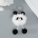 Fluffy on the ring "Panda Modnik" white 9x6x6 cm