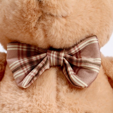 Soft toy "Bear" with a bow and heart, 39 cm, beige color-3