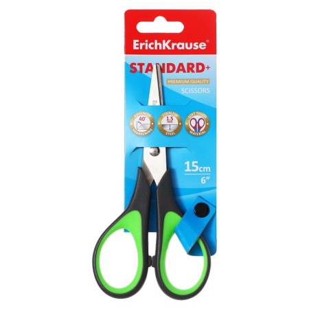 Scissors Erichkrause Standard+, 15 cm, mix-3