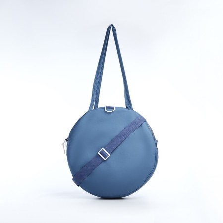 Youth bag with a zipper, blue color-4