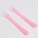 A set of silicone spoons for feeding, 2 pcs., Pink color