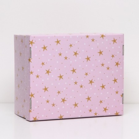 Folding box "Stars", 31.2 x 25.6 x 16.1 cm set 2 pcs