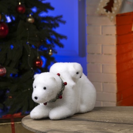 LED Figure "Bear" 26 × 16 × 16 cm, phlock, AAX2 batteries (not in the kit), glow warm white-1