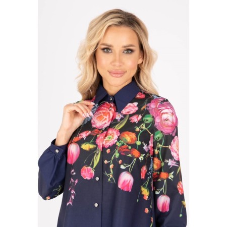 Female blouse, size 46, blue color-2