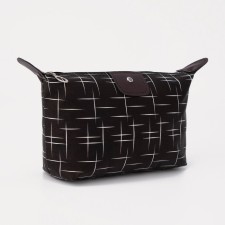 Cosmetic bag with lightning, black color