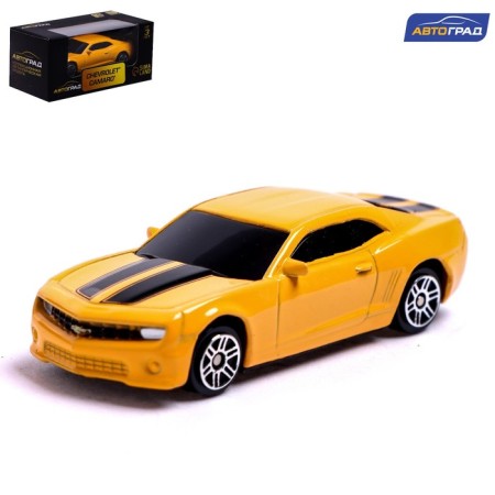 Metal machine Chevrolet Camaro, 1:64, yellow color
