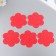 The workpiece of Foamiran "Flower Curly" 10x9.5 cm set 5 pcs. red