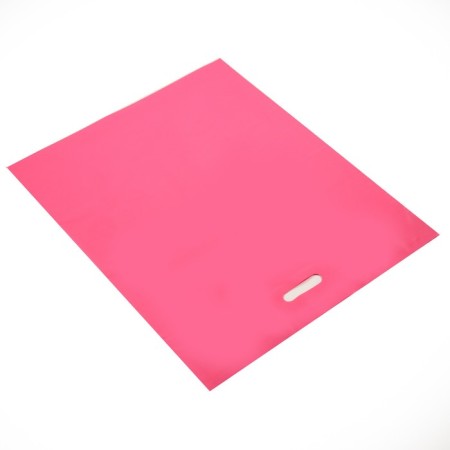 Polyethylene package with a cut handle, pink 50-60 cm, 70 μm-1