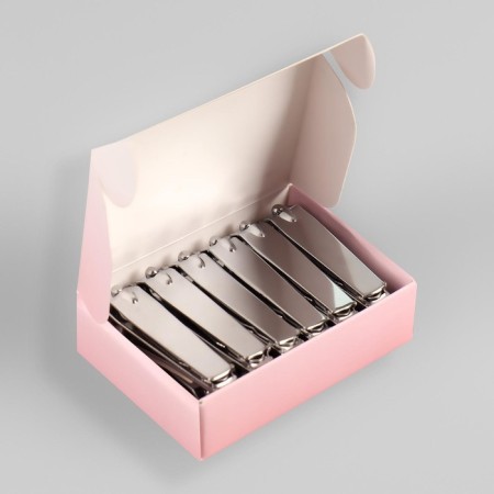 Kusachki-cannips are manicure, with a file, 5.5 cm, packing 12 pcs in a box, silver color-5