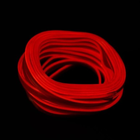 Cartage neon thread for lighting salon, 12 V, 7 m, red power adapter