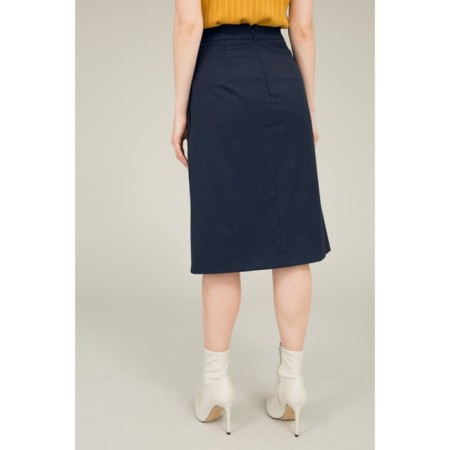 Women's skirt, size 52, blue color-3