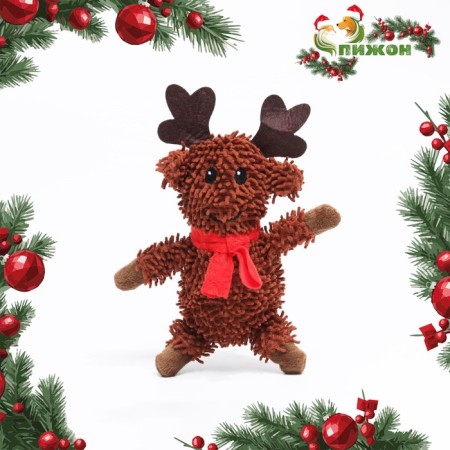 Soft toy for dogs "deer" with a squeak, 26 x 18 cm