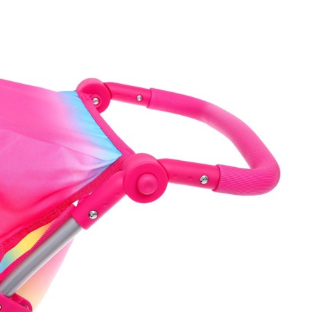 Stroller for dolls summer, with a roof, the handle is adjustable, metal-7