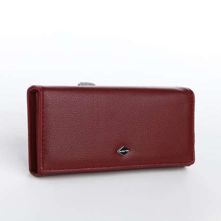 Women's wallet on a magnet, burgundy color