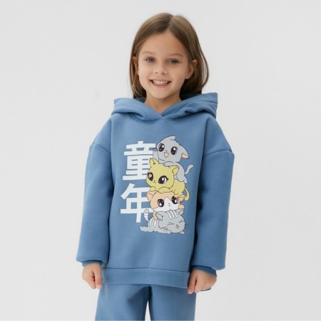 Children's sweatshirt with the basis of KAFTAN R.32 (110-116), blue